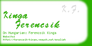 kinga ferencsik business card